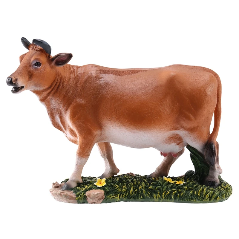 

New Resin Simulation Cattle Sculpture Ornaments Home Outdoor Courtyard Micro-Landscape Craft Miniature Garden Decoration