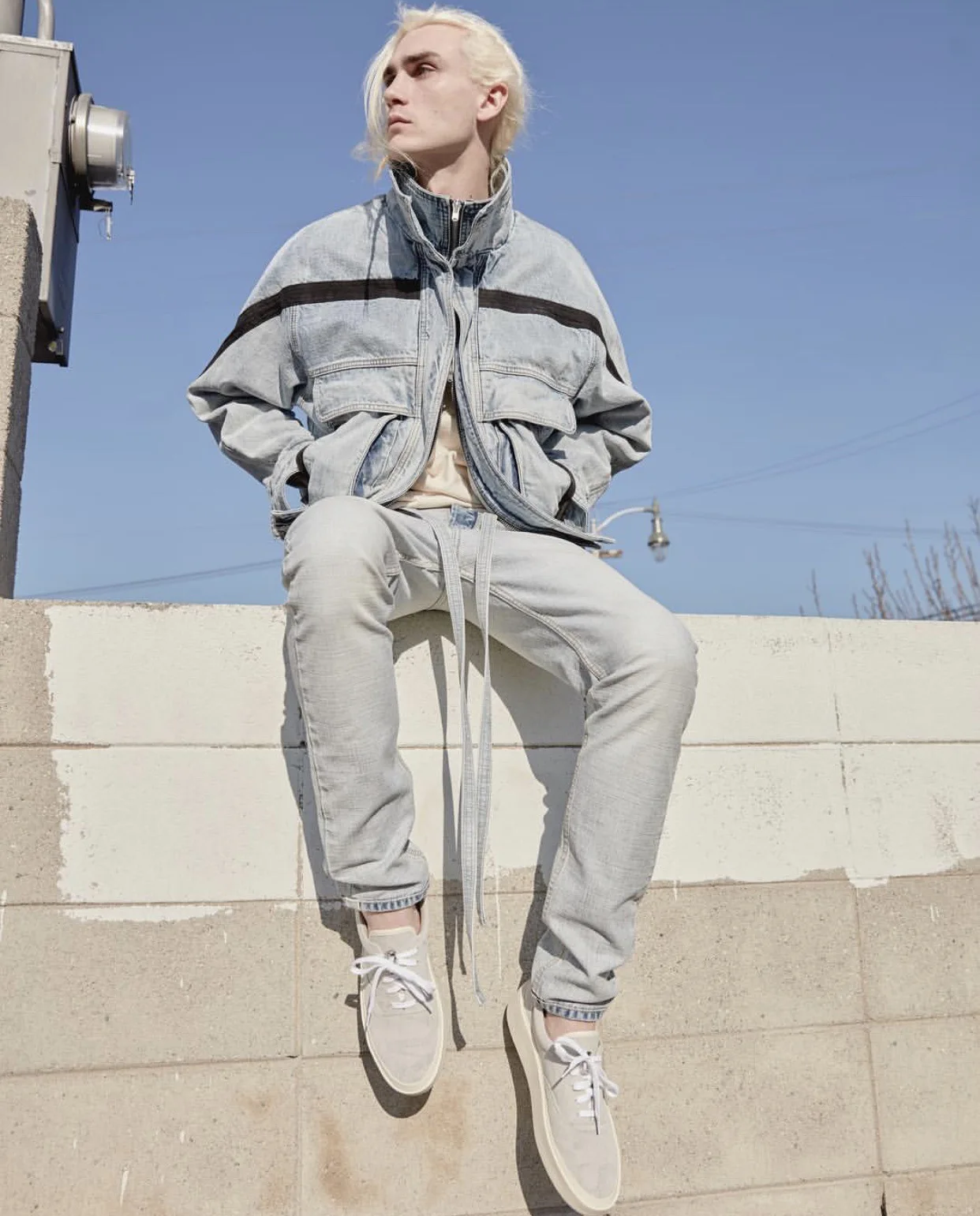

Grace Of God Summer Men's Casual High Street Hip-Hop Old Washed Trendy Slim Jeans Trousers Denim Pants