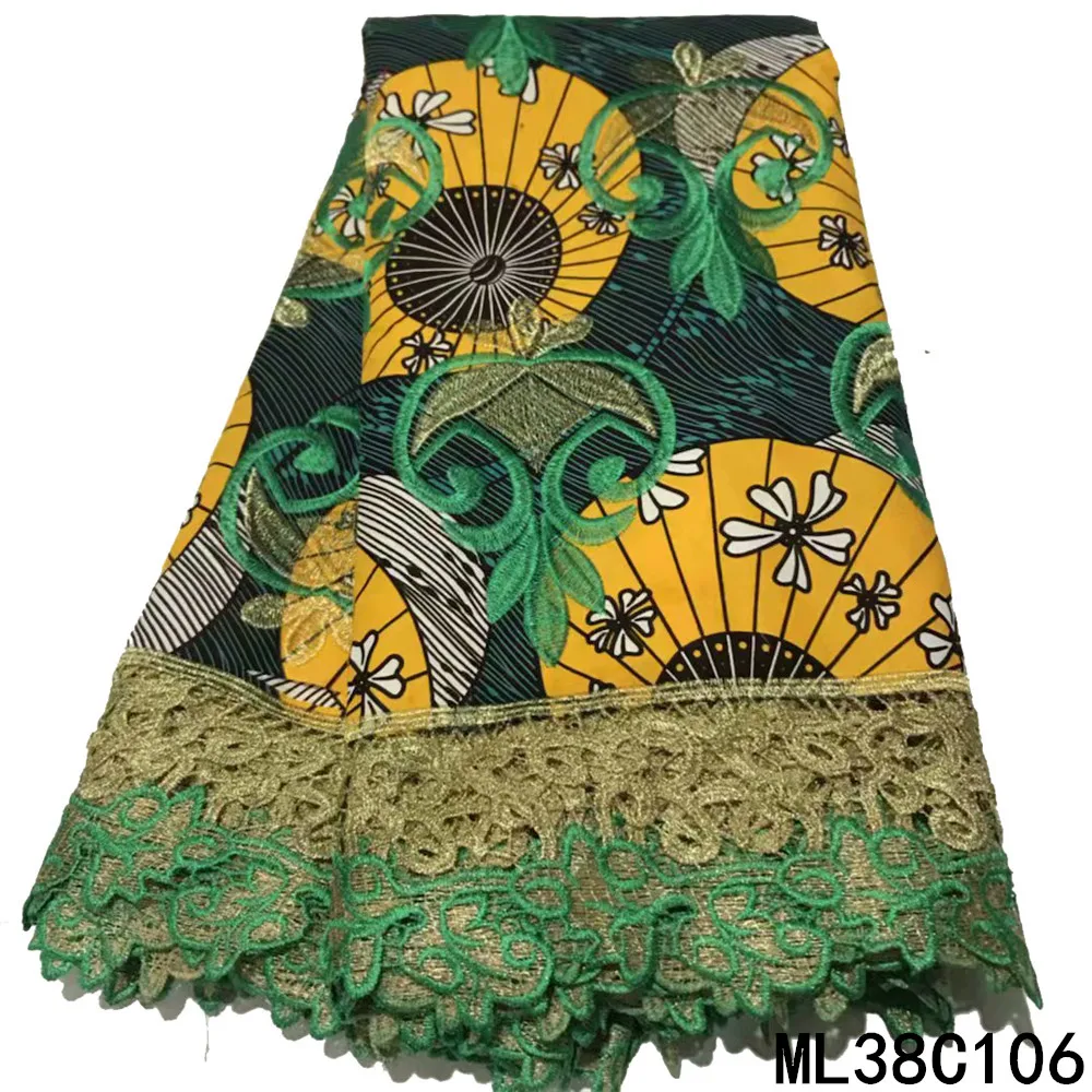 Красивая африканская кружевная ткань высокого качества 100 хлопок вышивка воск