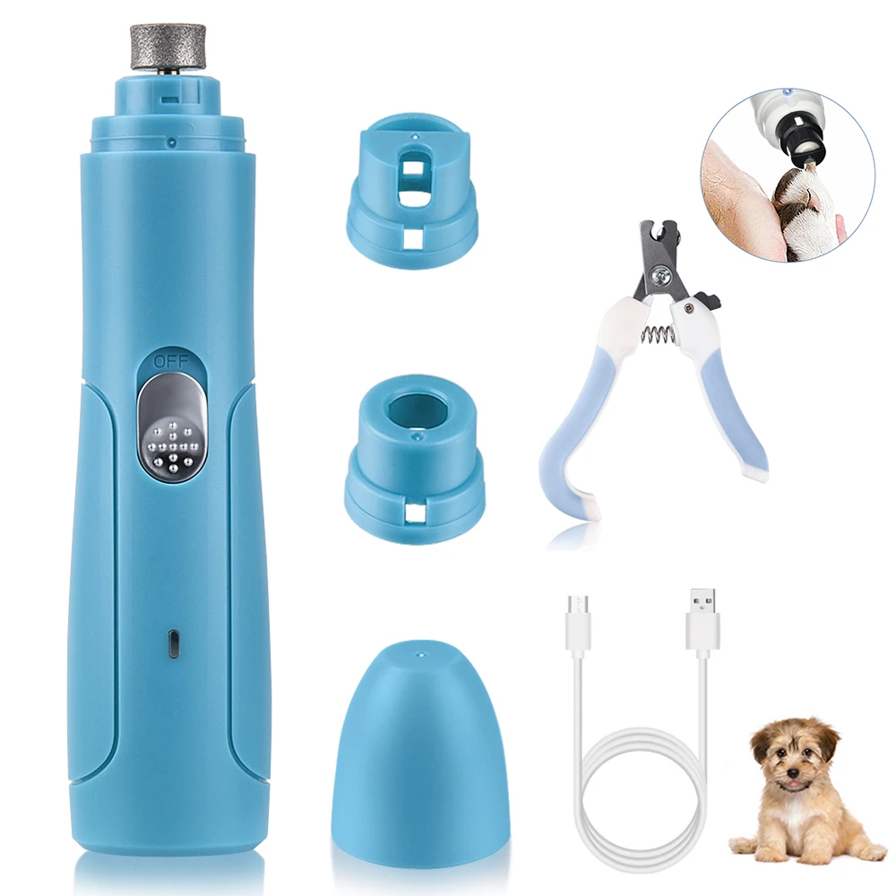

Pet Nail Grinder USB Rechargeable Painless Dog Nail Clippers Quiet Electric Dog Cat Paws Nail Trimmer Grooming Scissors File
