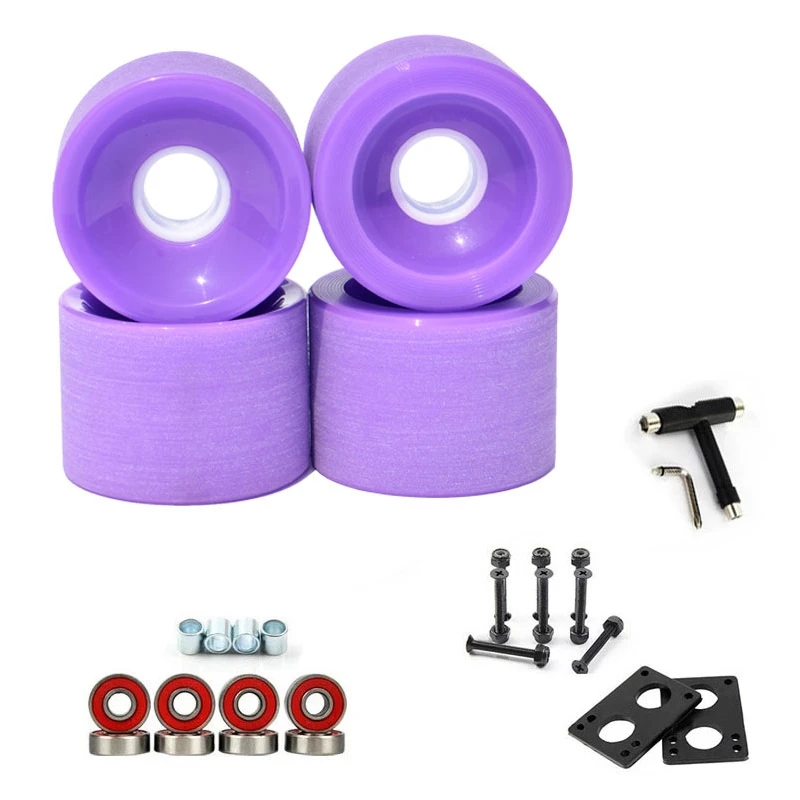 

4Pcs 70x51mm Surf Skateboard Wheels Longboard Low Noise Wear-Resisting Road Field Skating with Tool and Gaskets