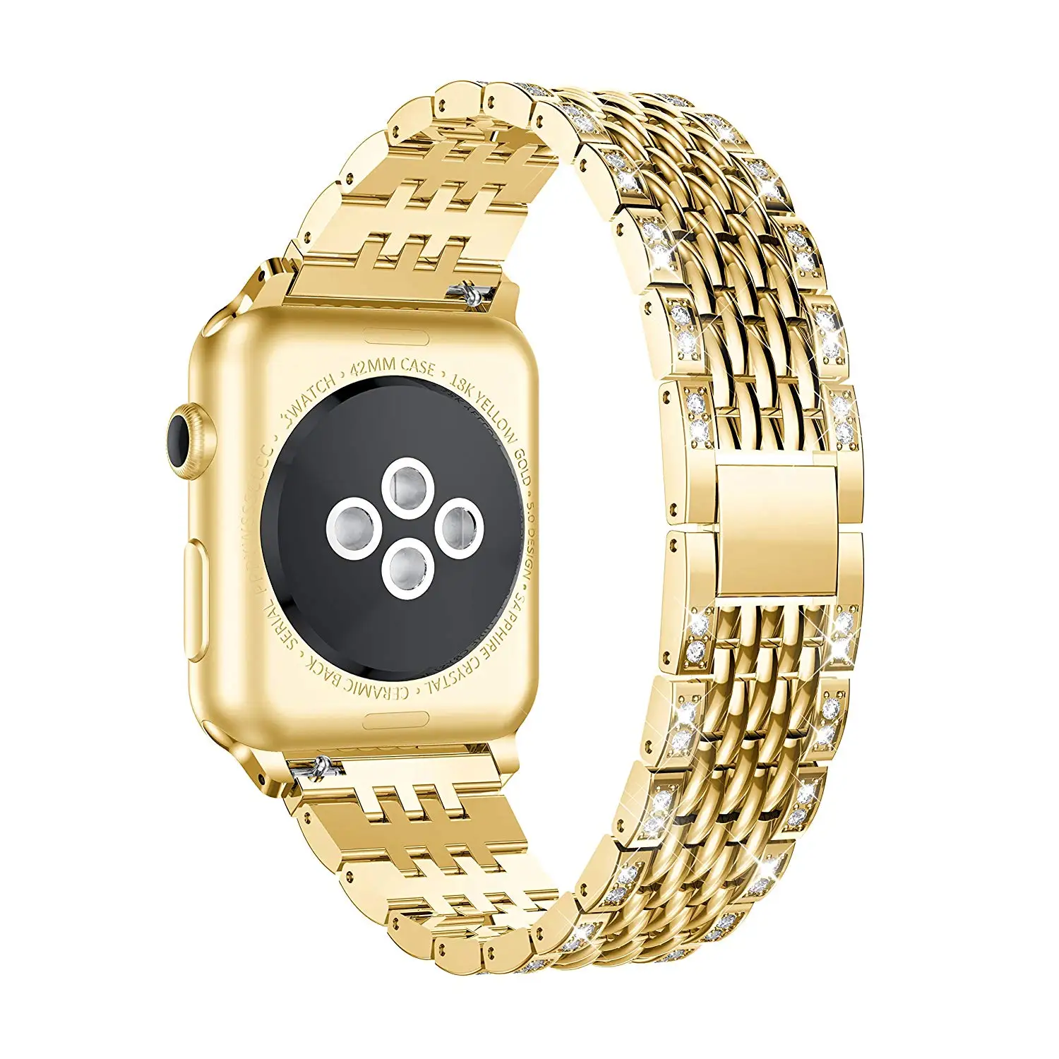Ремешок для наручных часов Apple Watch Series 5 4 3 2 1 браслет из нержавеющей стали с