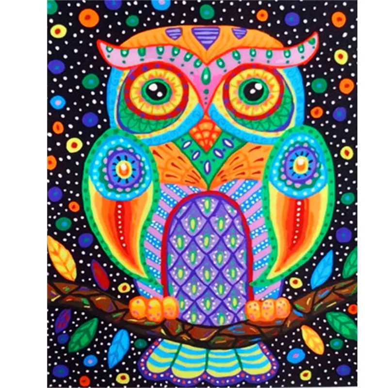 

Diamond Painting Animal Kit, 5D DIY Full Square Diamond Embroidery, Owl Round Rhinestone Cross Stitch, Art Home Decoration