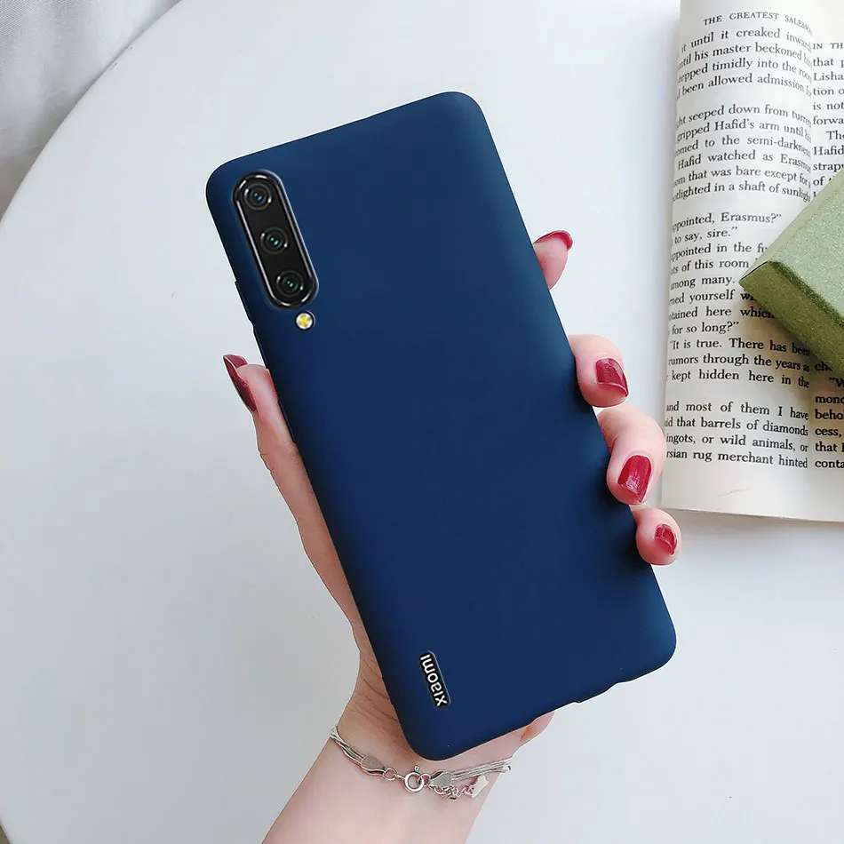 Яркий однотонный Мягкий силиконовый чехол для телефона Xiaomi MiA3 Mi A1 A2 A3 6 8 9 se 9T 10 10T Pro