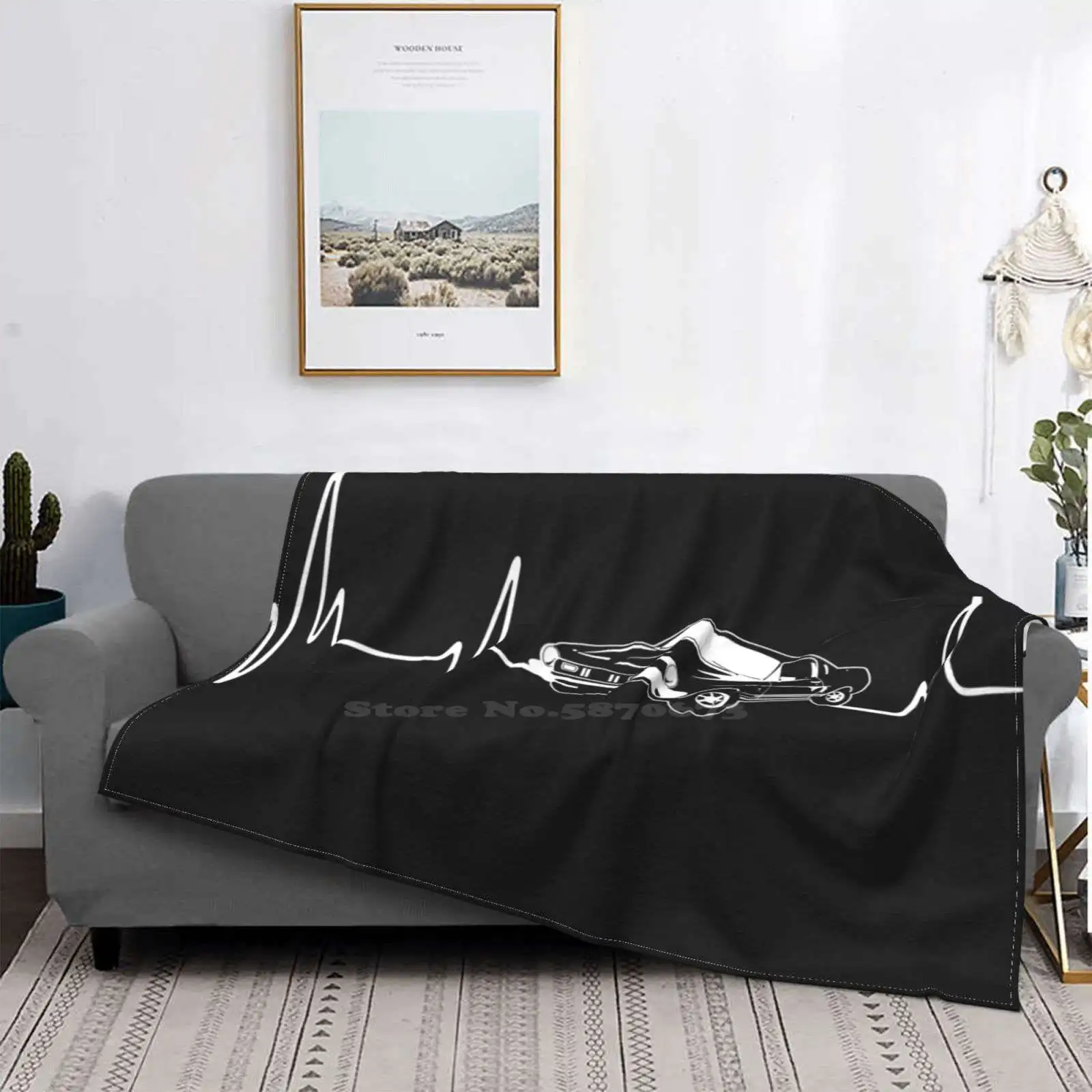 

Mustang-mantas suaves y súper cálidas para sofá, cama, coche de viaje