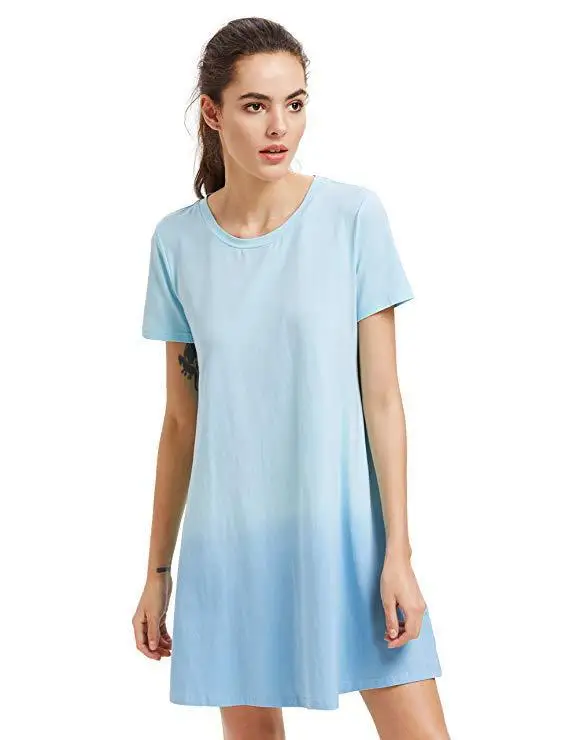 Женское платье с коротким рукавом OWLPRINCESS разноцветное градиентом 2019 | Женская