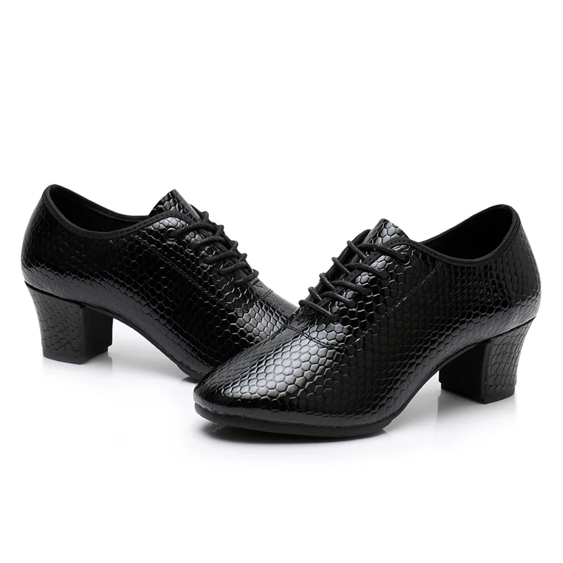 Туфли унисекс для латиноамериканских танцев из натуральной кожи на каблуке 5 см |
