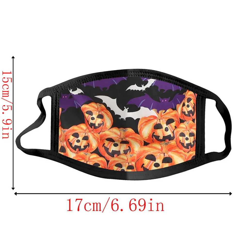 

Halloween Print Windproof Anti-spitting Washable Mask Cloth Mask Face Mask Breathable Mouth Caps Reusable Mouth Mask Washab