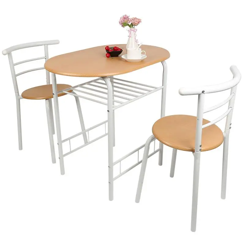 

Ensemble De 3 Pièces Avec Table Et 2 Chaises Meuble De Salle À Manger Set De Bistro Pour Cuisine Salle À Manger Tables HWC