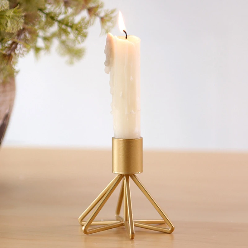 1 шт. подсвечник новый модный однотонный металлический Настольный Декор для дома