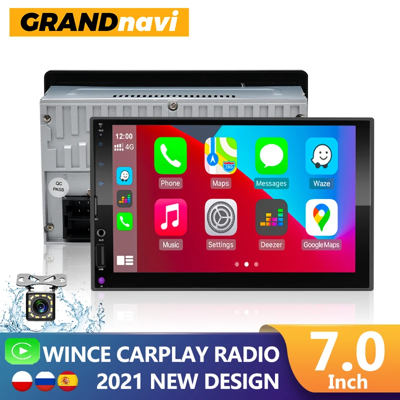 Автомагнитола Carplay Универсальная Автомобильная Мультимедийная система 2 Din с