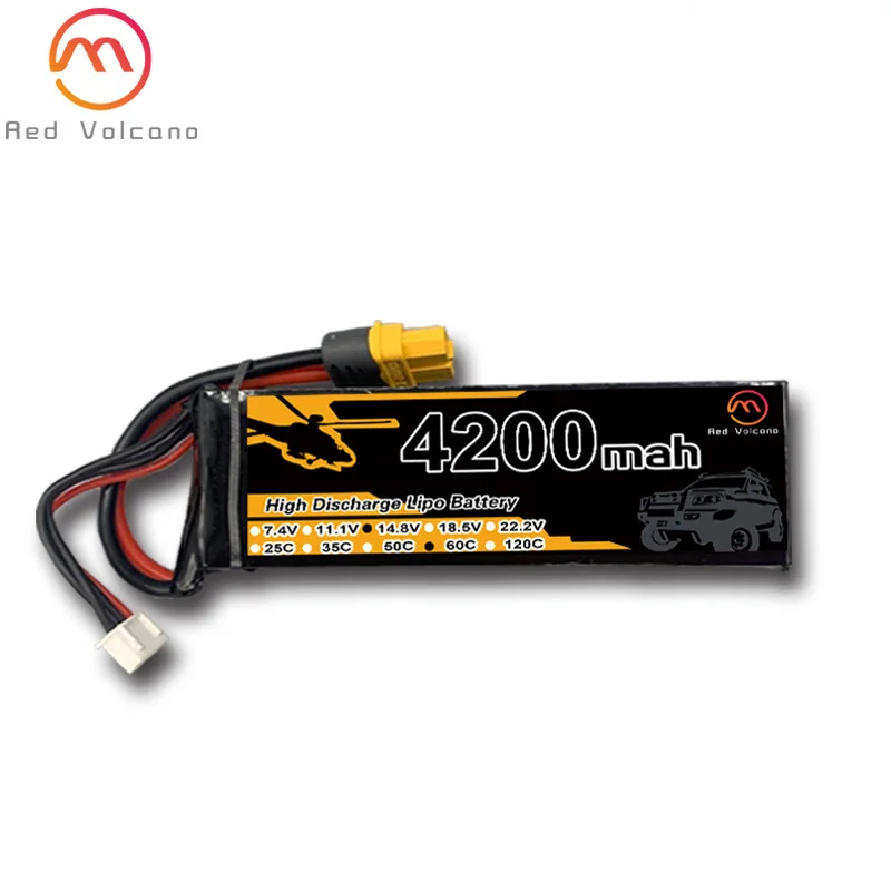 

4S RC lipo battery 14.8V 1300mAh 1550mAh 2200mAh 2600mAh 5200mah 6200mAh 25C 35C 60C For RC Airplane Helicopter Quadcopter 14.8V