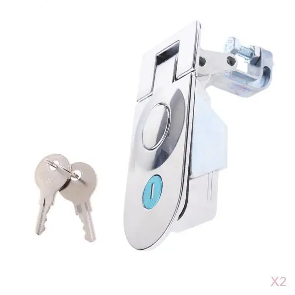 2x Compression Flush Mount Push Locks Doors Latch with Keys for Boat RV Yacht Tool Box Camper Trailer | Автомобили и мотоциклы