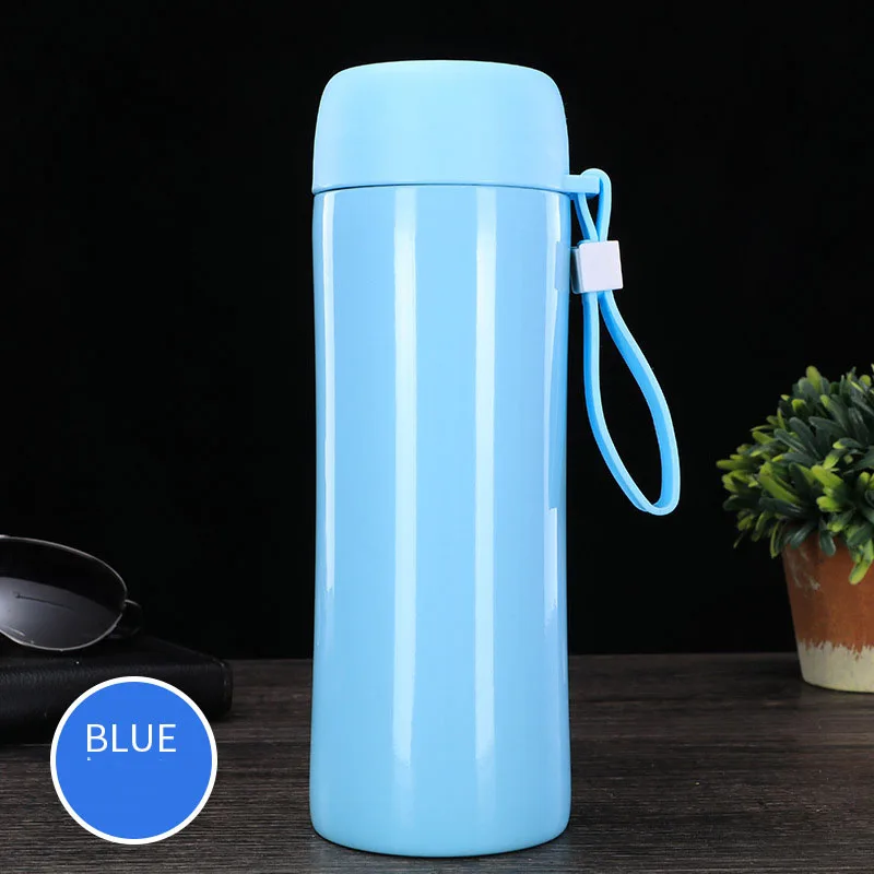 Простая термос из нержавеющей стали кружка для воды с веревкой дорожная уличная