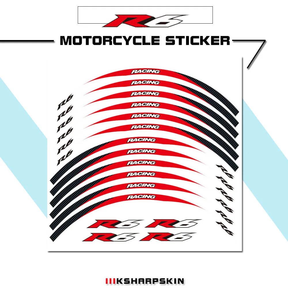 

Motorcycle stripes reflective rim stickers are suitable for Yamaha YZF R6