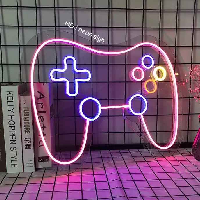 Неоновая светодиодная вывеска на заказ геймпад для девочек подарочное настенное