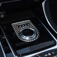 genuine carbon fiber car internal gear shift switch button frame decorative cover stickers for jaguar f pace x761