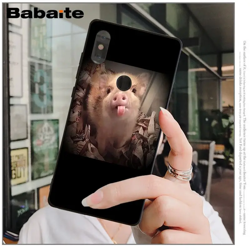 Babaite Couples Cartoon Lovely Pink Pet Pig Coque Phone Case for Xiaomi Mi Note 2 3 MIX 2 2S Redmi 5 5 Plus 6 6Pro 6A Note 5 5A