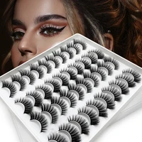 20 pairs beauty thick eyelashes plastic black band natural long crisscross curl eye lash 3d make up tools eyelash extention