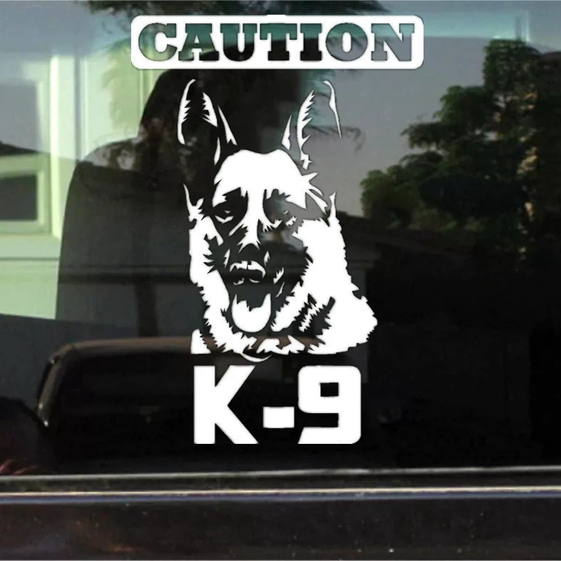 

Creativity Caution K9 German Shepherd Car Stickers and Decal Bumper Window Laptop Trunk Cover Scratches Accessories KK15*11cm