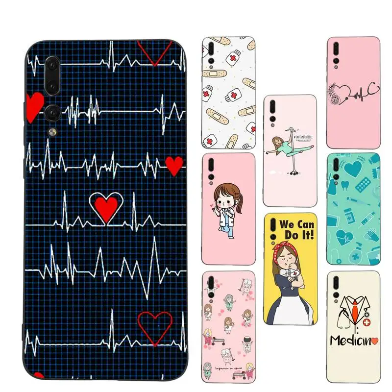 

Cartoon Medicine Doctor Nurse Phone Case Soft Silicone Case For Huaweip30lite p30 20pro p40lite P30 Capa