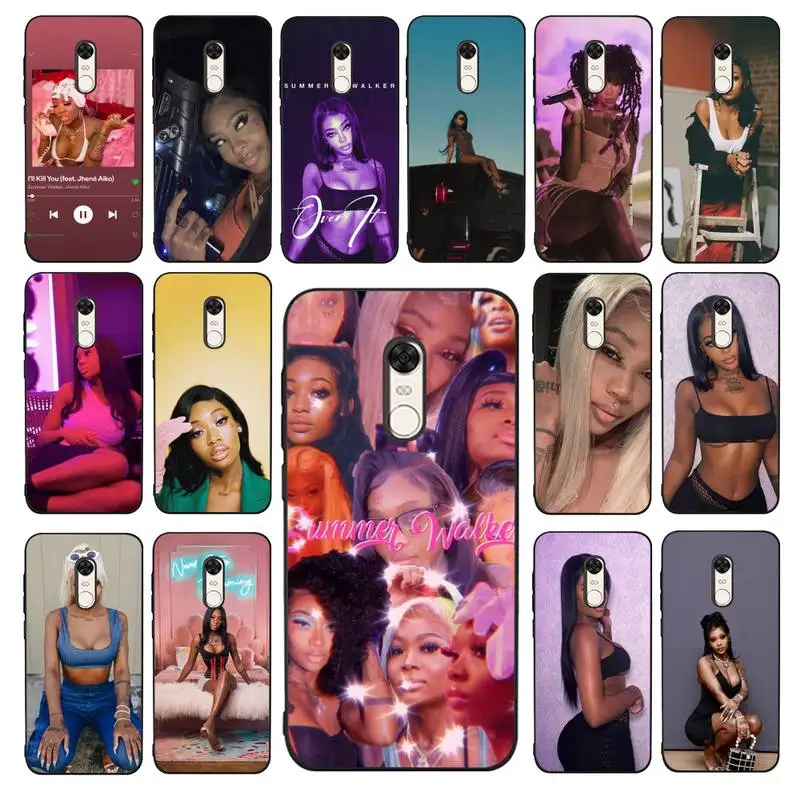 

MaiYaCa Summer Walker Over It RNB Rapper Phone Case for Redmi 5 6 7 8 9 A 5plus K20 4X 6 cover