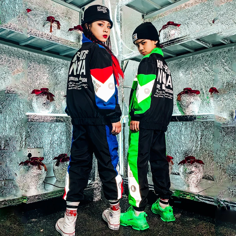 Костюм в стиле хип хоп для девочек Современный танцевальный костюм детей Костюмы