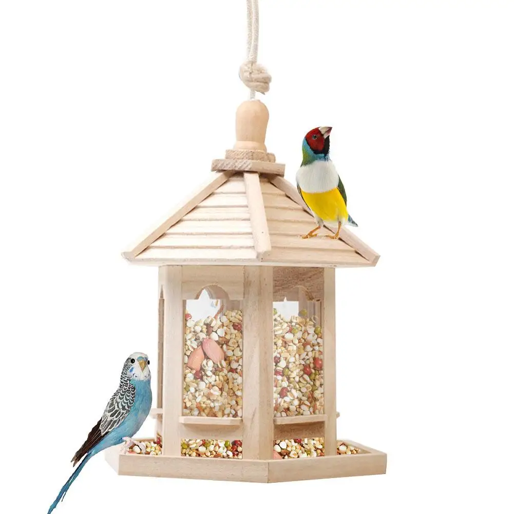 

Bird Feeder Bird House Garden Wild Bird Feed Dispenser 20*20*26cm Pet Bird Feeding Holder Bird Feeding Feeder
