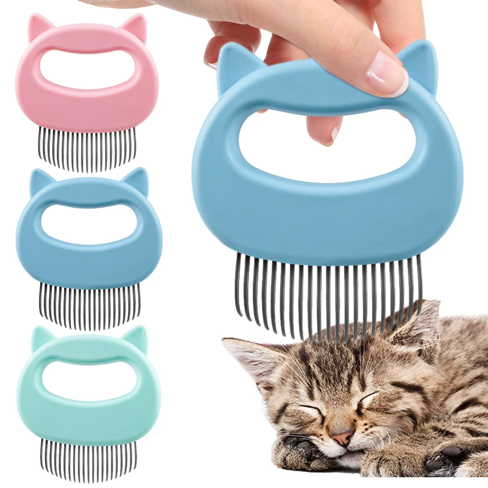

Cat Ear Comb Pets Massage Brush Handle Dog Grooming Tools Remove Loose Hairs Shell Shaped Combs Brushes