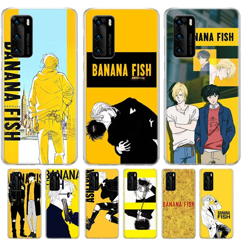 

Banana Fish Anime Case For Huawei P50 P40 Lite P30 P20 Pro P10 P9 P8 Silicone Soft TPU Transparent Cover Back Shell Coque