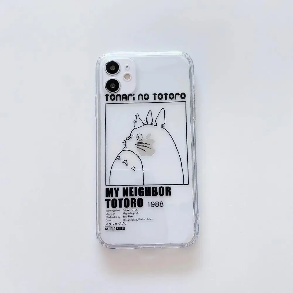 

Cute Totoro Spirited Away Ghibli Miyazaki Anime Kaonashi Soft Phone Case For iPhone 12PRO 12 11 11PRO MAX 12MINI 7 8 Plus XS Max