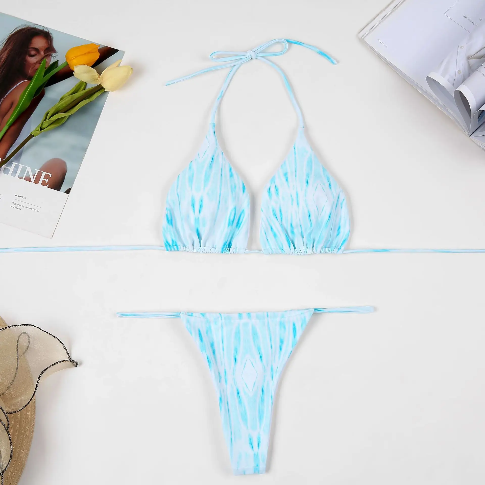 

2021 ladies swimsuit, bikini, blue butterfly printed swimsuit, plus size swimwear, beach wear, bathing suit women,swimsuit women
