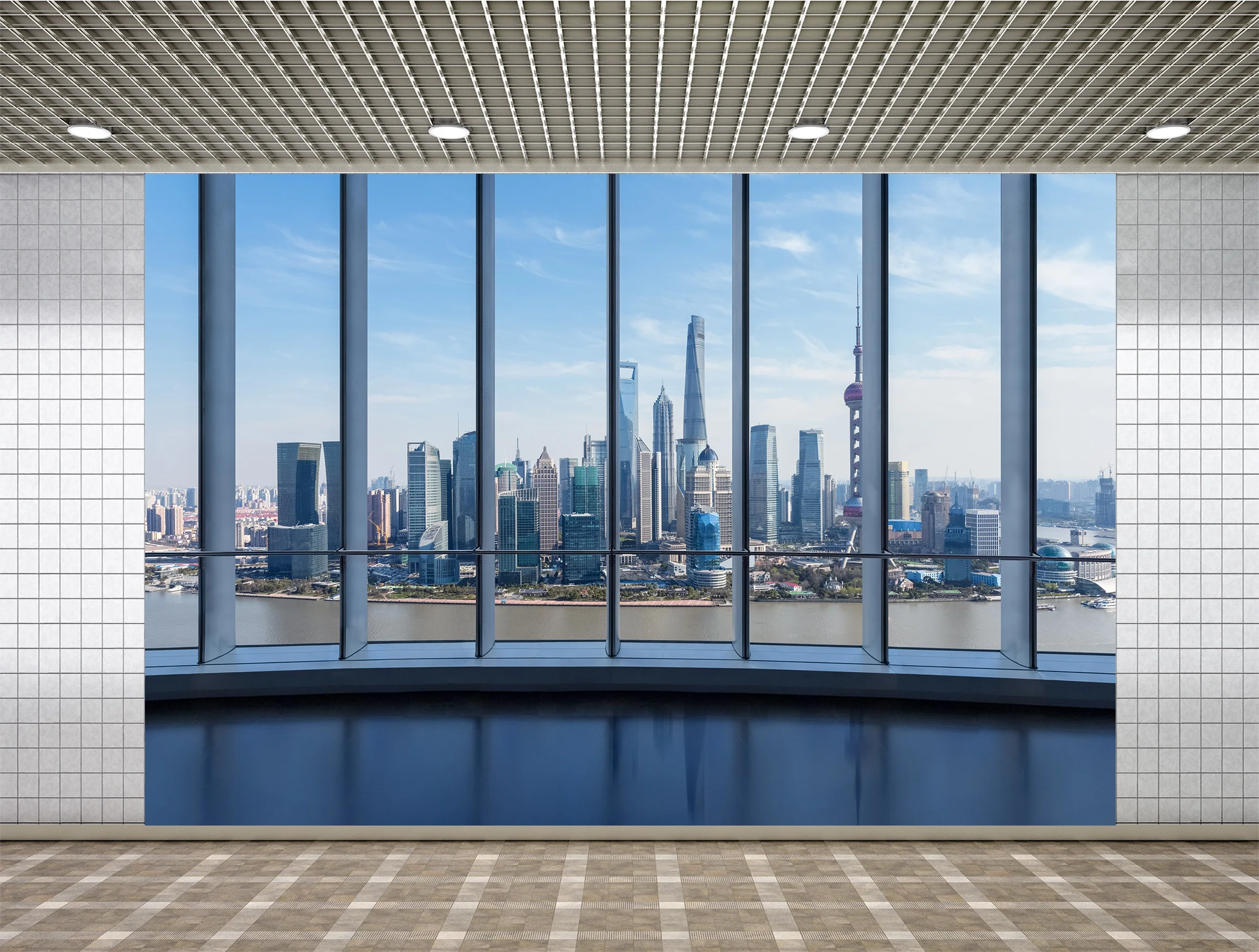 

Lyavshi большое окно сцена с Шанхай городской против Солнечный звездного неба для детей для студийной портретной фотосъемки реквизит фон