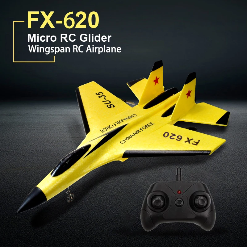 Avi&oacute;n de espuma de control remoto para ni&ntilde;os, planeador SU-35 de 2,4G, Control remoto, avi&oacute;n de combate-1