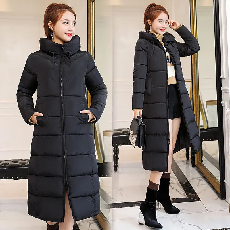 Женская пуховая парка утолщенный теплый пуховик зимнее пальто женская зимняя с