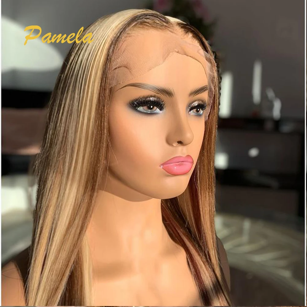 

Медовые светлые кружевные передние парики, предварительно выщипанные Детские волосы 13x4, человеческие волосы Омбре, парик для черных женщин...