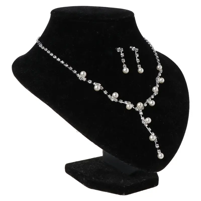 Набор свадебных украшений ожерелье серьги стразы|rhinestone necklace earring sets|necklace setbridal