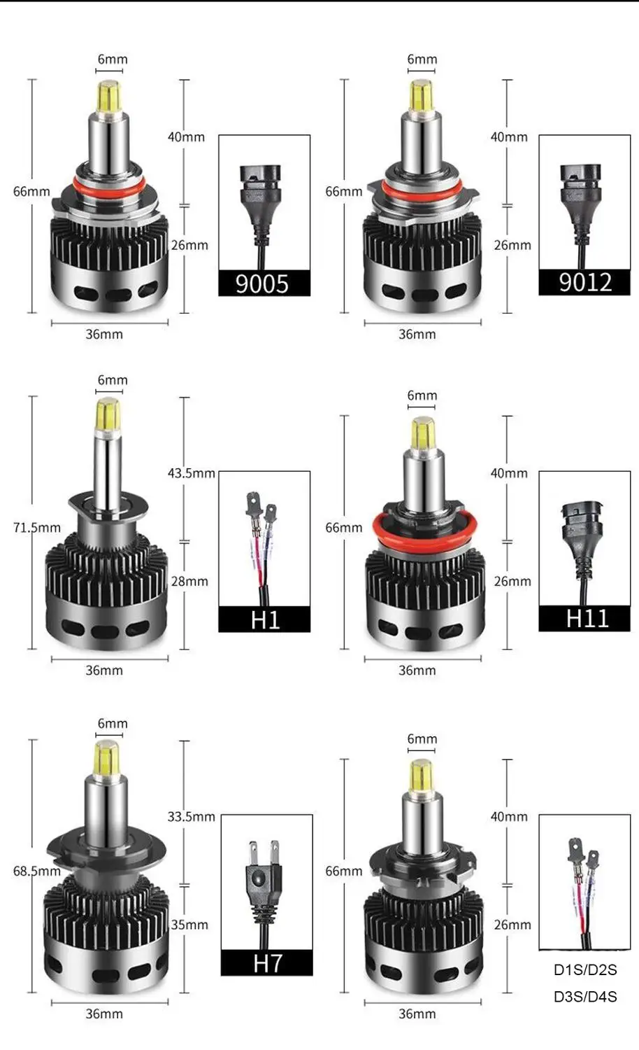 2 шт. H1 H7 360 градусов Led Canbus фокус H8 H11 HB3 9005 HB4 9006 9012 D1S D2S D2H D3S фары автомобиля лампы 90 Вт 15000LM для автомобильных фар