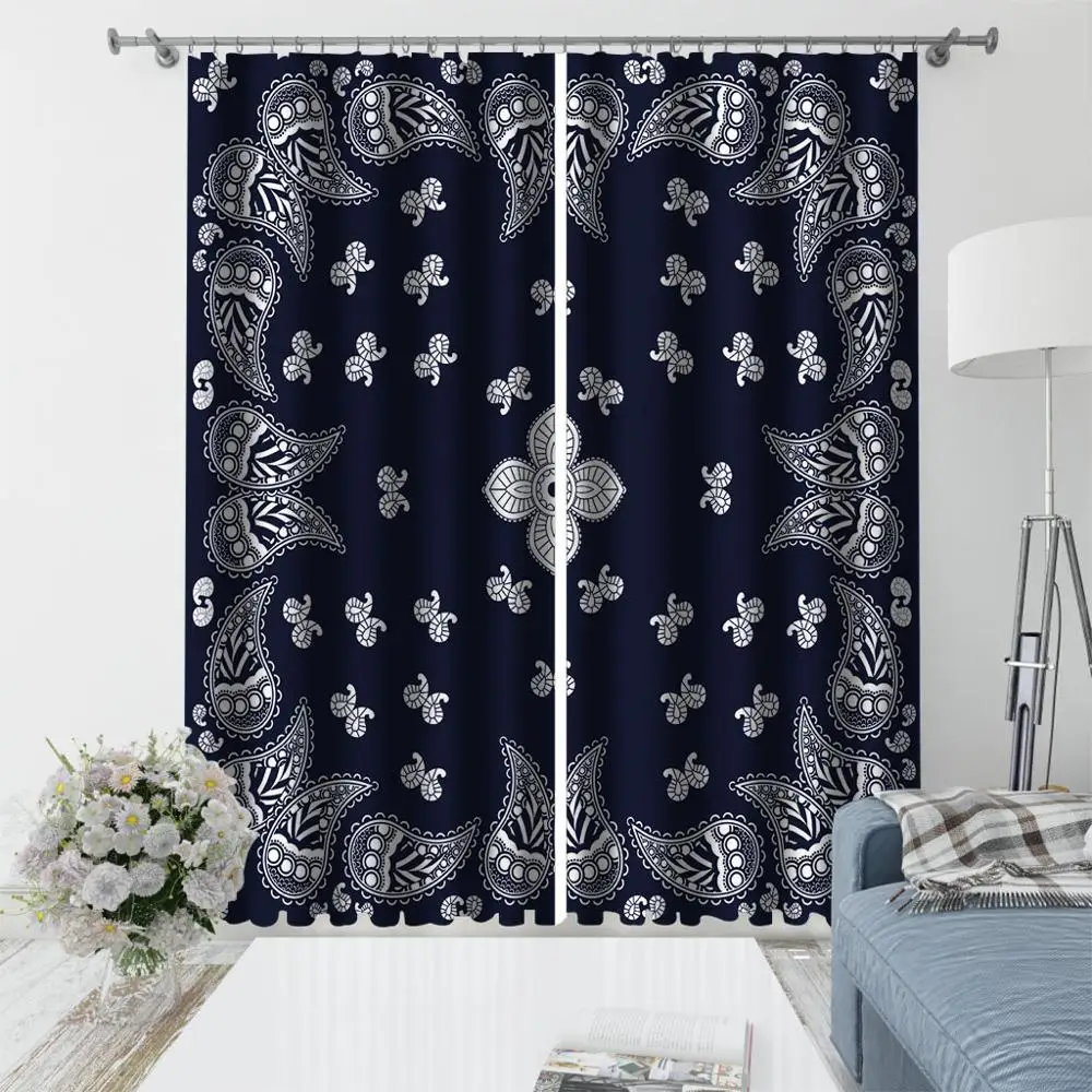 

3D Window Curtain pattern Curtains For Living Room Bedroom Black Blackout Drapes For Kitchen Door