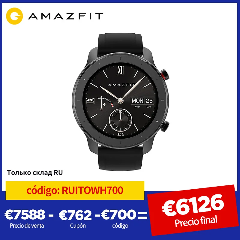  Amazfit GTR Смарт часы GPS музыка Управление 12 дней Батарея 5ATM мужские и женские Watch 42mm 