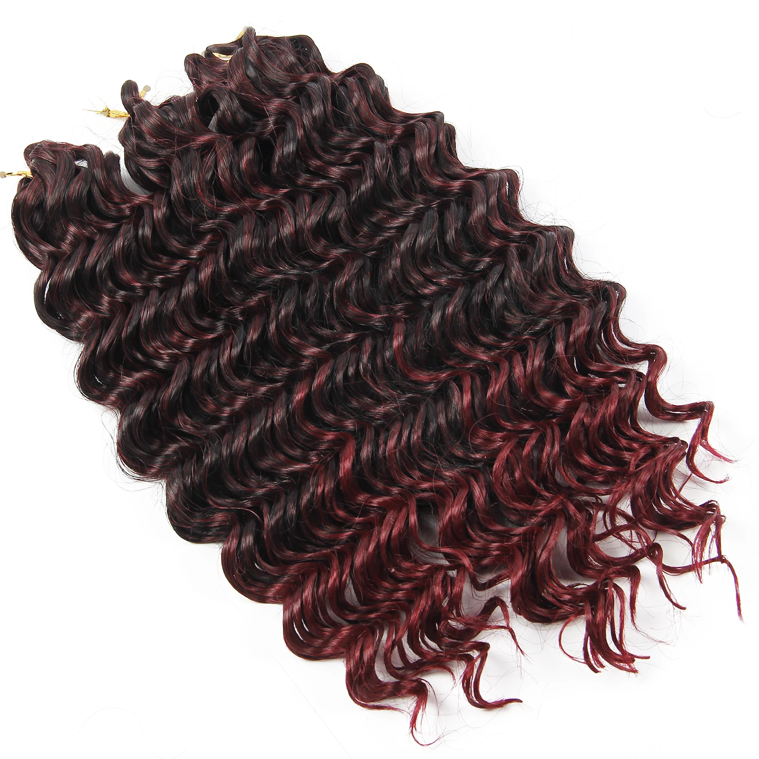 Ombre Braiding Hair Synthetic Hair Braids Extensions 3pieces/pack 10'' Freetress Deep Wave Crochet Hair Braid Afro Hair Braids
