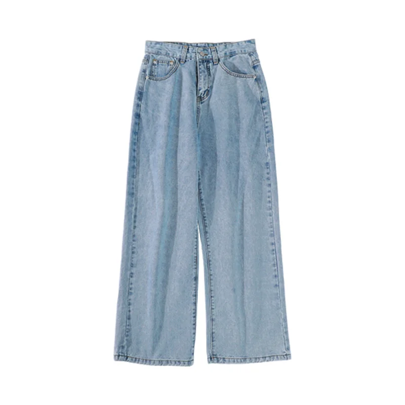 Blue/Black Baggy Jeans Men Fashion Retro Casual Wide-leg Jeans Men Streetwear Loose Hip-hop Straight Denim Pants Mens Trousers