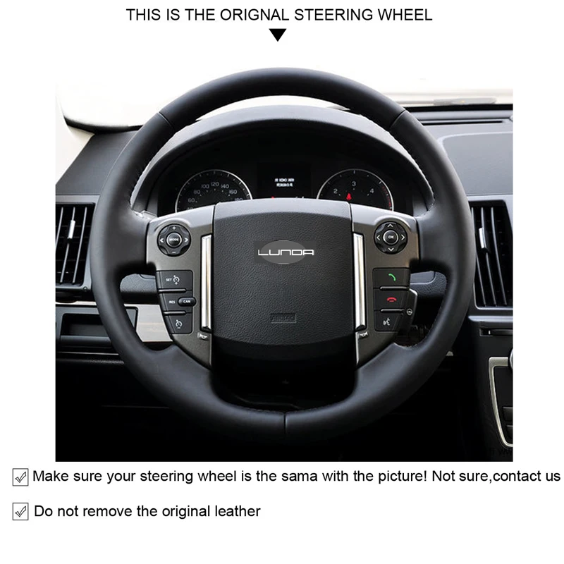 Самодельная прошитая вручную Обложка рулевого колеса автомобиля из