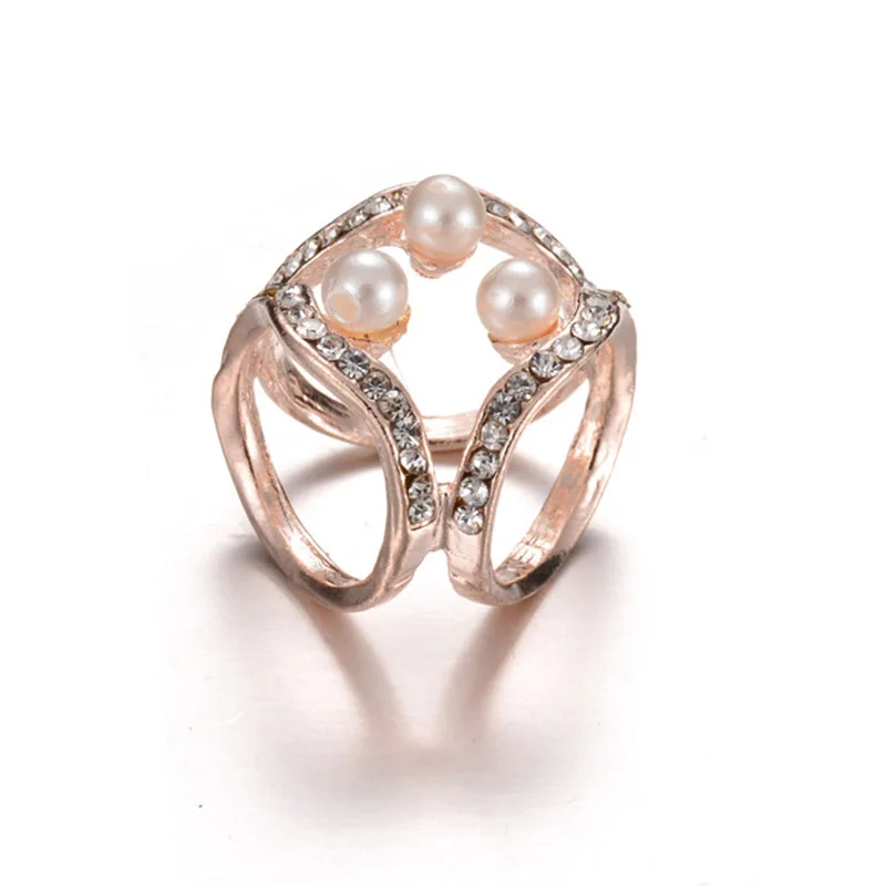 Модная брошь в Корейском стиле с искусственным жемчугом и кристаллами виде