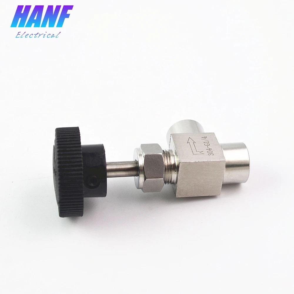 1 шт. BSP 1/4 &quotЖенский нитевой игольчатый клапан прямоугольный узор 304 нержавеющая