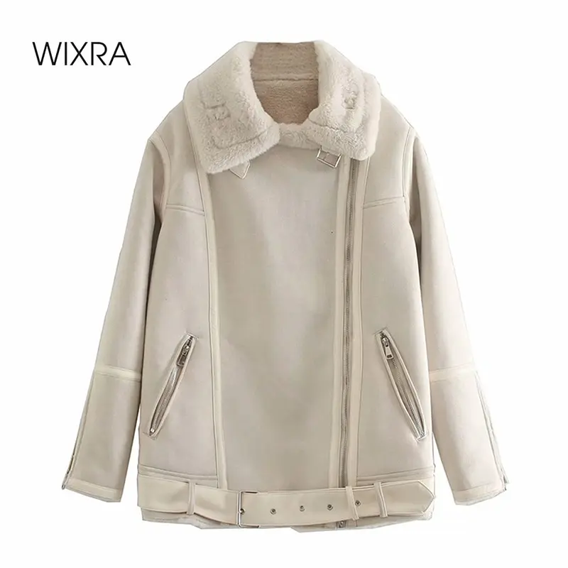 Женское повседневное пальто из искусственного кроличьего меха на молнии Wixra