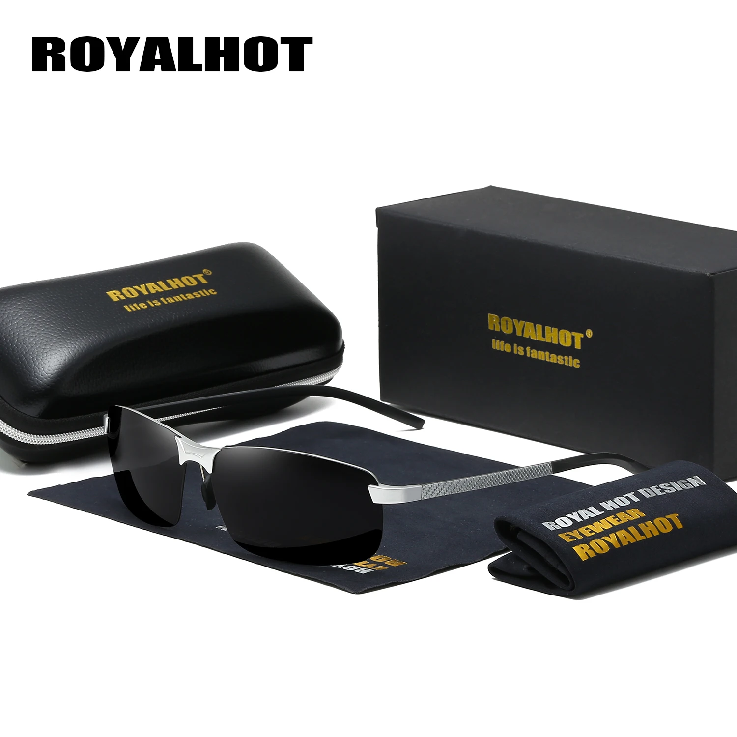 Солнцезащитные очки RoyalHot мужские и женские Поляризованные прямоугольные из