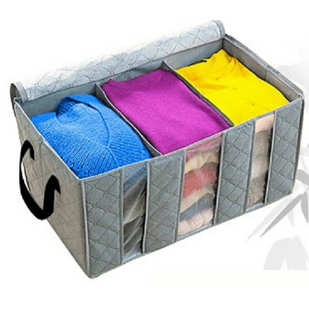 

70% Dropshipping!!Large Capacity Foldable Storage Bag Clothes Blanket Closet Sweater Organizer Box