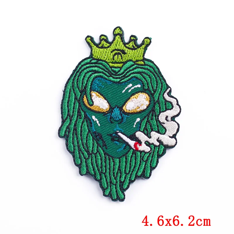 Alien/нашивка в стиле панк патчи для утюга на одежде Сделай Сам Аппликация черепа