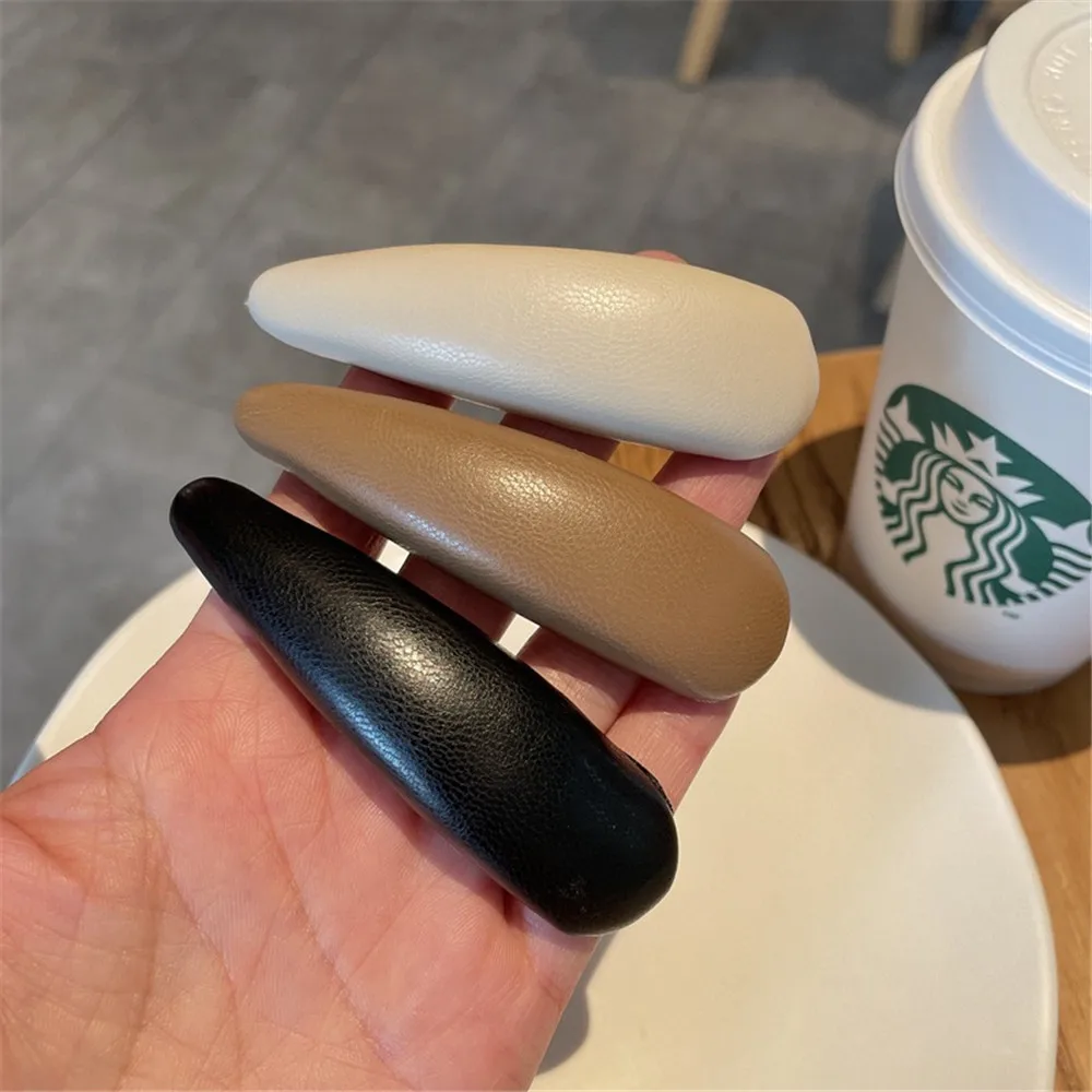 Новинка модная однотонная Заколка-пряжка с мягкой губкой 1 шт. плотная заколка